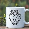 Fresh Strawberry Vector Graphics A high-resolution illustration of a fresh strawberry with realistic details.