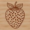 Beautiful Strawberry Clipart Image A colorful illustration of a ripe strawberry with seeds and leaves.