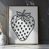 Isolated Strawberry Icon A single strawberry fruit isolated on a white background, suitable for digital design and print projects.