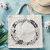 Floral Decorative Wreath Design A floral design SVG illustration featuring a decorative wreath.