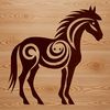 Vector Horse Design for Digital Art An illustration of a horse in vector format, suitable for digital designs.