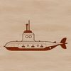 A detailed illustration of a submarine underwater vehicle.