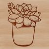 An isolated vector graphic of a succulent plant, ideal for digital crafting and design projects.