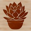 A detailed illustration of a succulent plant with thick, fleshy leaves, suitable for vector art designs.