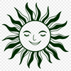 Free SVG Clip Art of a Beautiful Sun Design A simple line art illustration of the sun in a circular shape with radiating lines.