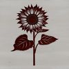 Illustrative sunflower with large yellow petals and dark center, suitable for graphic design and digital crafting.