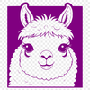 Cute Alpaca Clip Art Image A digital illustration of a South American camelid, commonly used as a vector graphic.