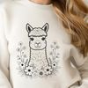 Gentle Fibered Friend Vector Graphic An illustration of a camelid animal with soft fur and gentle features.