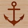 Anchors in a nautical silhouette design, perfect for vector art projects.