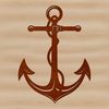 Nautical Anchor Clip Art Vector A nautical anchor with a rope wrapped around it, suitable for vector art design.