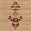 Nautical Anchor Designs Vector Graphic A pair of ornate nautical anchor designs rendered as a vector graphic.