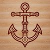 Anchors Vector Graphic A nautical icon featuring a set of anchors in various configurations, suitable for vector design.