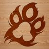 Whimsical Paw Print Patterns A simple vector illustration of animal paw prints in various shapes and sizes.