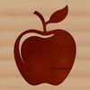 Fresh Red Apple Illustration A single red apple with a green stem, suitable for use in graphic design and digital art.
