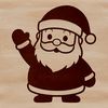An SVG silhouette of Santa Claus for commercial or personal use projects.