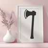 Free Illustration of a Cutting Axe A free-standing illustration of a tool commonly used for chopping wood.