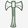 A graphic illustration of a hand tool used for chopping or splitting wood.