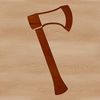 Handheld Cutting Tool Illustration A high-quality vector illustration of a classic axe with curved handle and sharp blade.