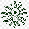 Free Germs Clip Art Design An illustration of a single bacteria cell, created as a vector graphic.
