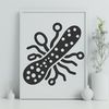 Detailed vector graphic design of microorganisms commonly known as germs.