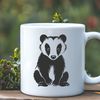 A realistic illustration of a badger in a natural environment.