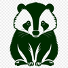 A detailed illustration of a wild badger, suitable for vector graphics and cutting machines.