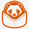 A vector graphic representation of a badger animal with intricate details.