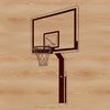 Detailed Basketball Vector Illustration A detailed vector illustration of a basketball with net and hoop.