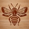 A detailed illustration of a bee in various poses, ideal for crafting and DIY projects.