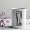 Foamy Brew in a Glass A transparent glass containing a foamy beer, ideal for vector art designs.