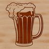 Free Vector Glass Artwork A stylized illustration of a glass of beer, ideal for graphic design projects requiring vector art.