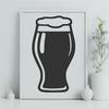 Foamy Beer Illustration A digital illustration of a glass containing a foamy beer.