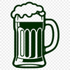 Detailed Beer Design SVG File A detailed illustration of a glass filled with beer, suitable for vector graphics and cutting machines.