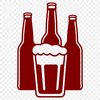 Free Vector Graphic of a Beer Mug A stylized illustration of a beer glass filled with a cold beverage.