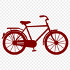 A vector illustration of a bicycle with clean lines and minimal details.