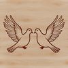 A white bird with rounded wings and a gentle expression.