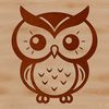 Soft Faced Owl Line Drawing A simple line drawing of an owl's face, featuring rounded features and soft expressions.