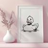 Waterfowl Vector Artwork A high-quality digital illustration of a duck, suitable for vector graphics and cutting machine designs.