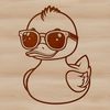 Beautiful Bird Outline Art A simple illustration of a duck in outline form.