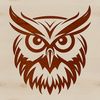 Wild Animal Art SVG Design Realistic illustration of an owl's head, featuring sharp feathers and piercing eyes.