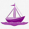 Simple Boat Outline Vector Art A simple outline of a boat with clean lines, suitable for vector design and cutting machine applications.