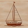 Free Clip Art Boat Silhouette A vector illustration of a boat with a simple design suitable for digital cutting and crafting.