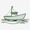 Beautiful Boat Vector Illustration A vector illustration of a boat designed with precision and detail.