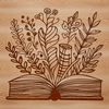 Beautiful Floral Book Design Template A simple floral design book template featuring a clean and minimalist aesthetic, ideal for educational purposes.