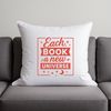 Illustration of a person surrounded by quotes from a book, emphasizing the joy of reading.