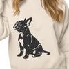 Boston Terrier Silhouette SVG File A vector illustration of a Boston Terrier sitting on its haunches.