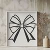 Creative Bow Shape SVG Icon A decorative bow made up of curved lines and shapes, suitable for various crafting projects.