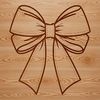 Beautiful Ribbon Bow Clip Art A decorative bow with ribbon-like ends, suitable for gift wrapping or crafting.