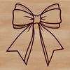 Rustic Gift Bow Clip Art A simple, hand-drawn bow design with a rustic feel.