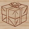 Beautiful Gift Box Vector A rectangular box with a lid and handle, ideal for wrapping gifts or storing items.